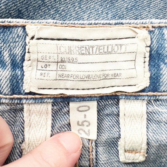 Current Elliott "The Fling" Boyfriend Jeans Distressed Light Wash Relaxed Fit 25 - Picture 7 of 11